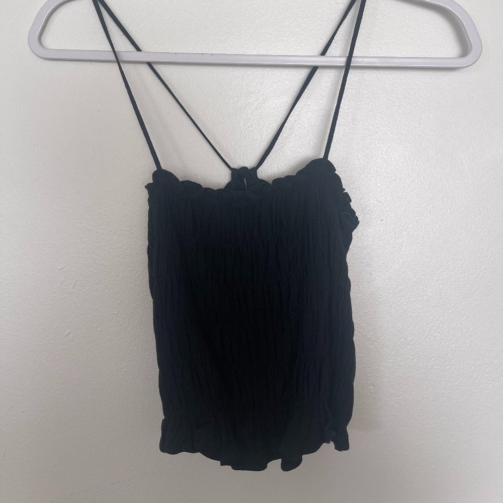 Black Crop Dress Tank
